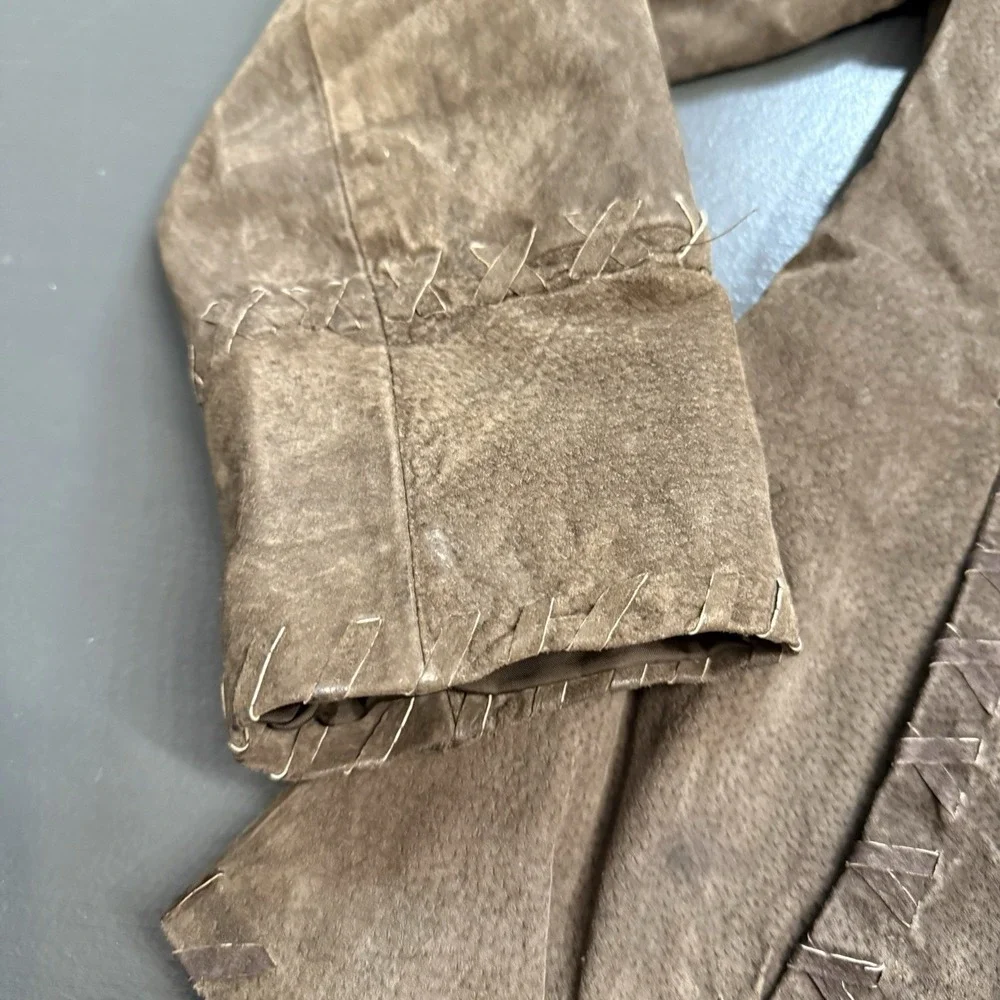 Kasper Women's  Leather Jacket Size Small Cottagecore‎ Hippie Boho